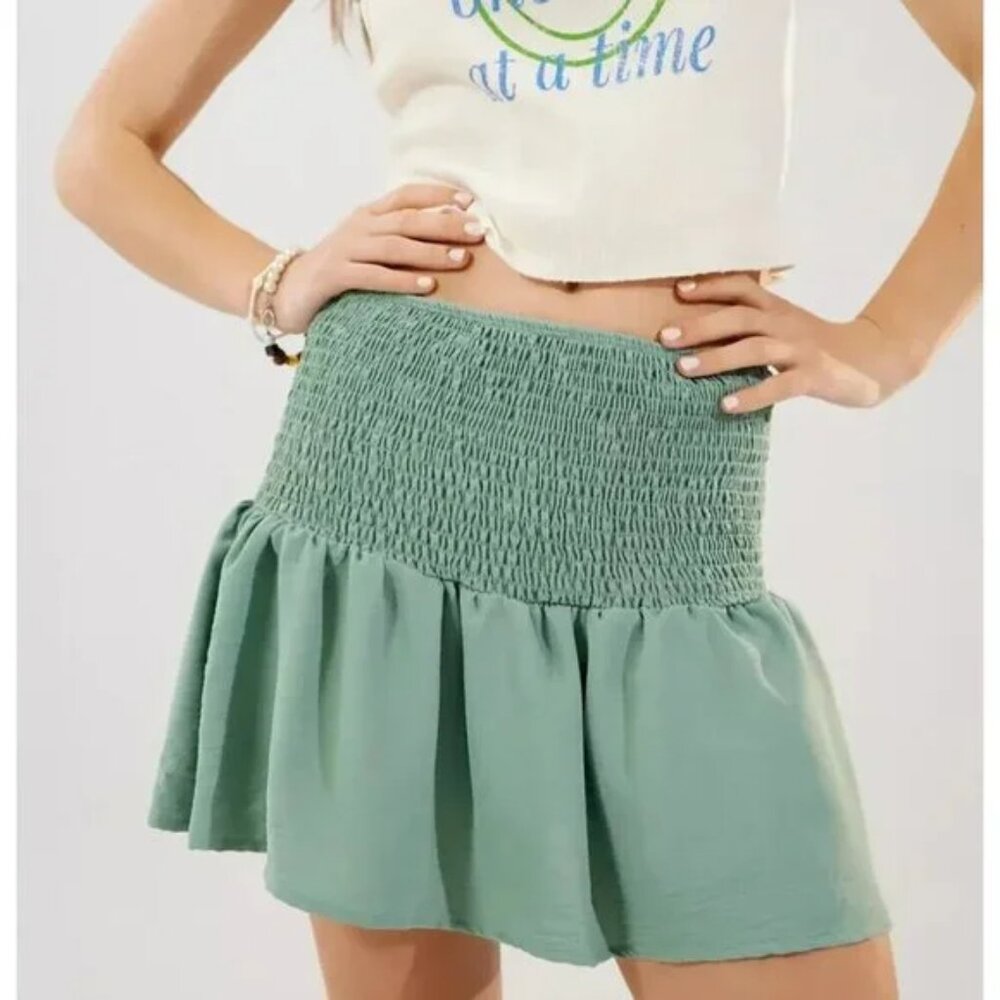 Urban Outfitters Satin Smocked Skort (New with tag)